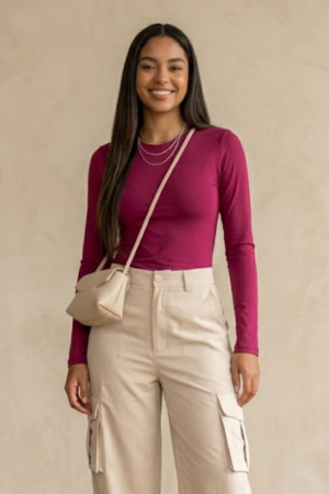 Blusa basica vinotinto